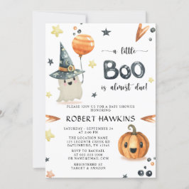 Halloween Pumpkin Baby Shower Inbjudningar