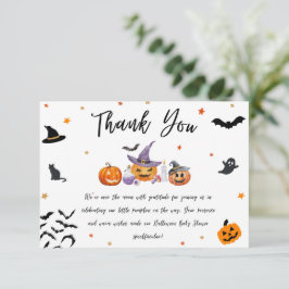 Halloween Pumpkin Baby Shower Tack Kort