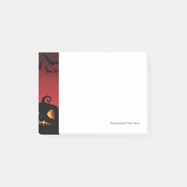 Halloween Pumpkin Background Post-it Block (Framsida)