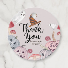 Halloween Pumpkin Birthday Circle Märkre Tack Gåvor Etiketter