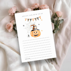 Halloween Pumpkin Boo Advice for Morsa Baby Shower Tilläggskort