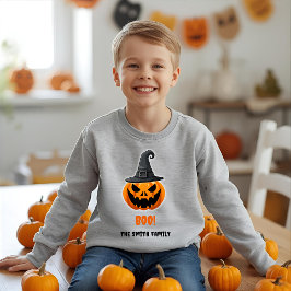 Halloween Pumpkin "BOO" - Personlig Namn! T Shirt