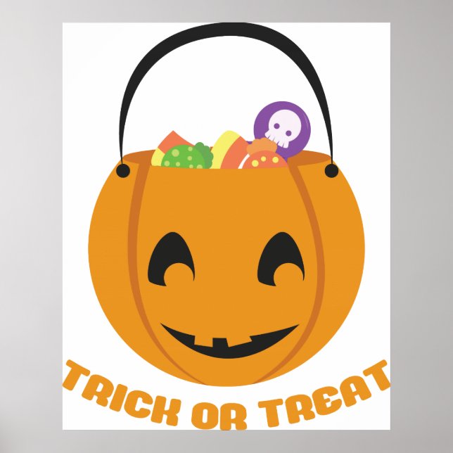Halloween Pumpkin Bucket Poster (Framsidan)