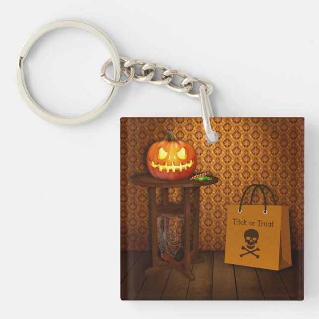 Halloween Pumpkin Bus eller godis (Framsidan)