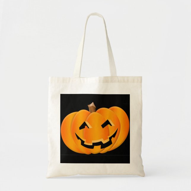 Halloween Pumpkin bus eller godis Bag Tygkasse (Framsidan)