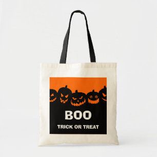 Halloween Pumpkin Bus eller godis Candy Bag Tygkasse