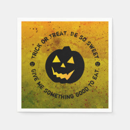 Halloween Pumpkin Bus eller godis Pappra Napkins Pappersservett