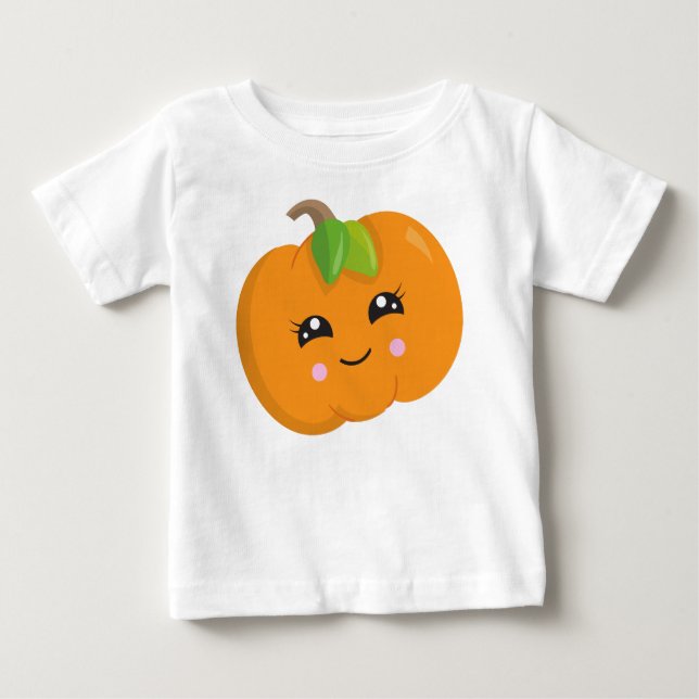 Halloween Pumpkin, Bus eller godis, Smiling Pumpki T Shirt (Framsida)