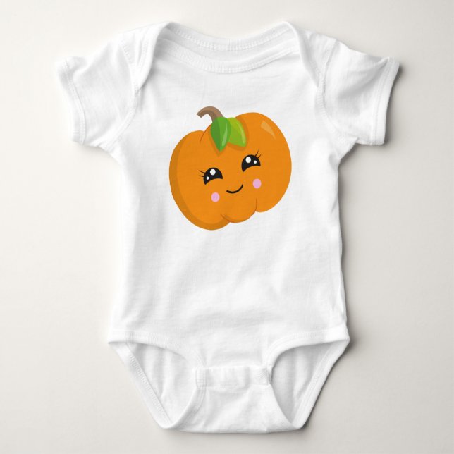 Halloween Pumpkin, Bus eller godis, Smiling Pumpki T Shirt (Framsida)
