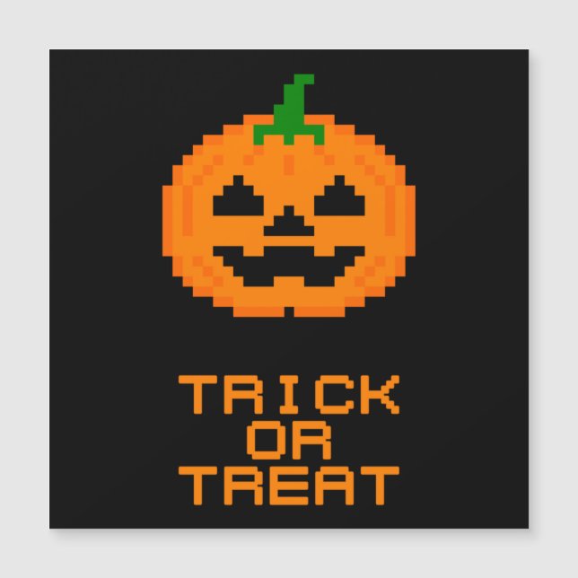 HALLOWEEN PUMPKIN - BUS eller PRESENT Magnetisk ko (Framsida)