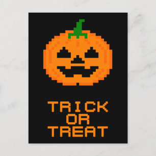 HALLOWEEN PUMPKIN - BUS eller PRESENT Vykort