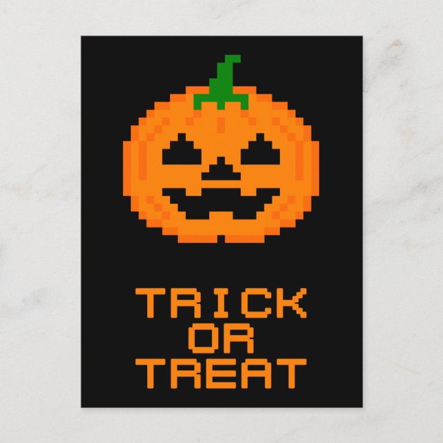 HALLOWEEN PUMPKIN - BUS eller PRESENT Vykort (Framsida)