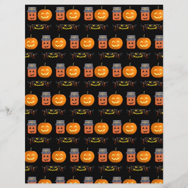 Halloween Pumpkin Candy Treats Craft Papper (Framsida)