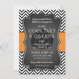 Halloween Pumpkin Carving and Cocktails-inbjudan Inbjudningar