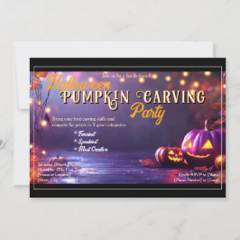 Halloween Pumpkin Carving Party-inbjudan Inbjudningar