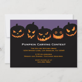 Halloween Pumpkin Carving Party-inbjudan Inbjudningar