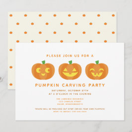 Halloween Pumpkin Carving Party-inbjudan Inbjudningar
