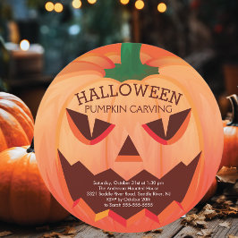 Halloween Pumpkin Carving Party-inbjudan Inbjudningar