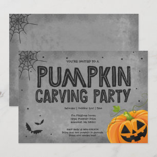 Halloween Pumpkin Carving Party-inbjudan Inbjudningar