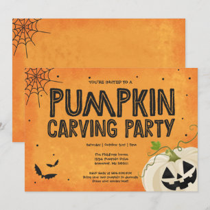 Halloween Pumpkin Carving Party-inbjudan Inbjudningar