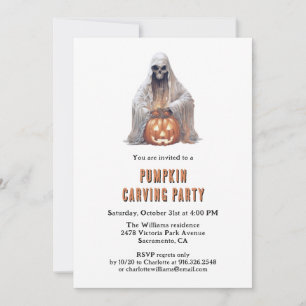 Halloween Pumpkin Carving Party Inbjudningar