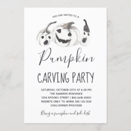 Halloween Pumpkin Carving Party Inbjudningar