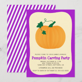 Halloween Pumpkin Carving Party Inbjudningar