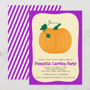 Halloween Pumpkin Carving Party Inbjudningar