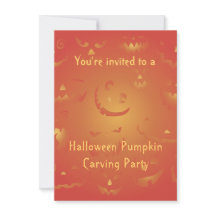 Halloween Pumpkin Carving Party-inbjudningar