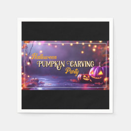 Halloween Pumpkin Carving Party Napkins Pappersservett