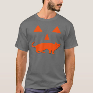 Halloween Pumpkin Cat JackoLantern Roligt Spooky T Shirt