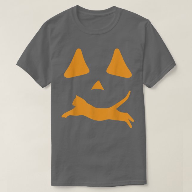 Halloween Pumpkin Cat Lover Jackolantern Mashup 13 T Shirt (Design framsida)