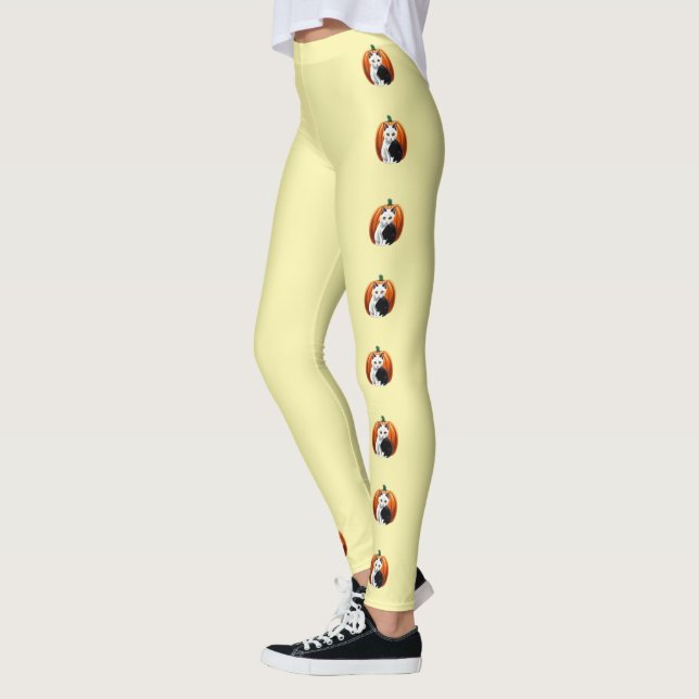 HALLOWEEN Pumpkin Cat SLIMMING ~ Leggings (Vänster)
