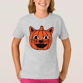 Halloween Pumpkin Cat T Shirt