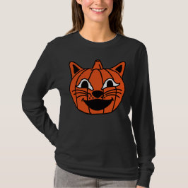 Halloween Pumpkin Cat T Shirt