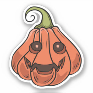 Halloween Pumpkin Character Sticker Klistermärken