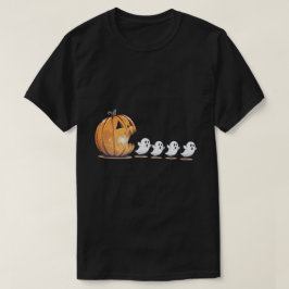 Halloween Pumpkin Chasing Ghost Png, Halloween T Shirt
