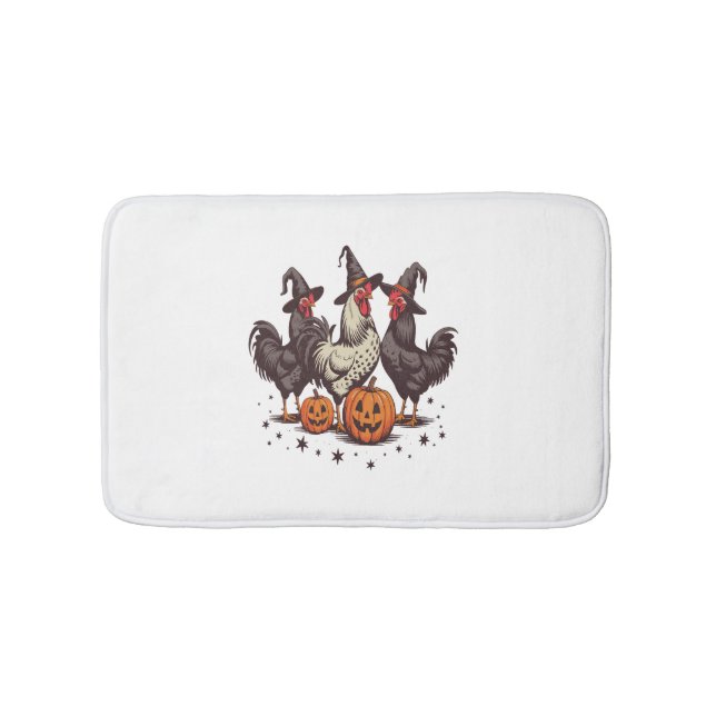 Halloween Pumpkin Chicken Witch Fall Badrumsmatta (Framsidan)