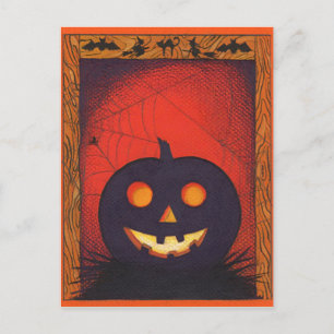 Halloween Pumpkin Collage Postcard Vykort