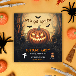 Halloween Pumpkin Costume Party Inbjudningar
