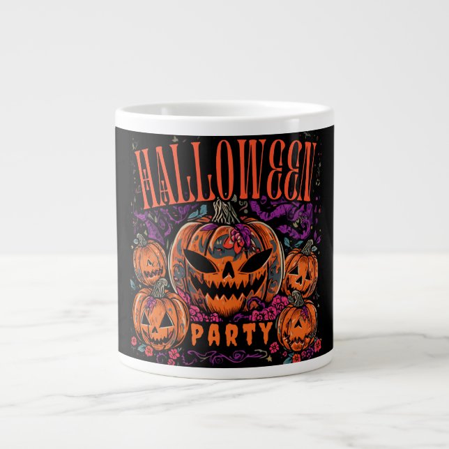 Halloween, Pumpkin Coven Bloom, Gotisk Jumbo Mugg (Framsidan)