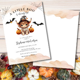 Halloween Pumpkin Cow Little Boo Baby Shower Inbjudningar