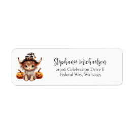 Halloween Pumpkin Cow-Returadress Returadress Etikett