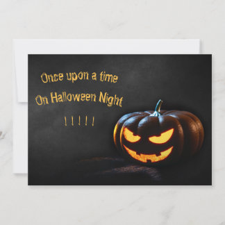 Halloween Pumpkin Creepy Horror Natten Inbjudningar