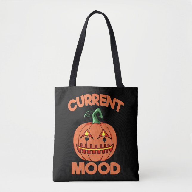 Halloween Pumpkin Current Mood Lycklig Tygkasse (Framsida)