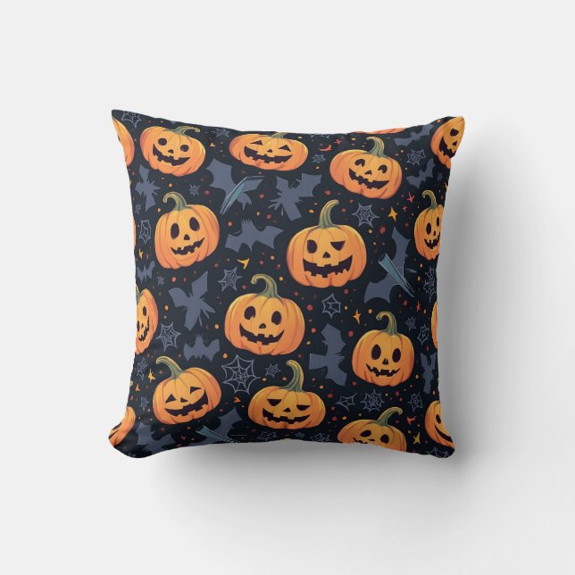 Halloween Pumpkin Cushion Kudde (Framsida)