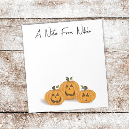 Halloween Pumpkin Cute Jack O'lanternor Whimsical Anteckningsblock
