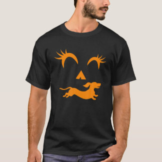 Halloween Pumpkin Dachshund Jack-o-lantern T Shirt