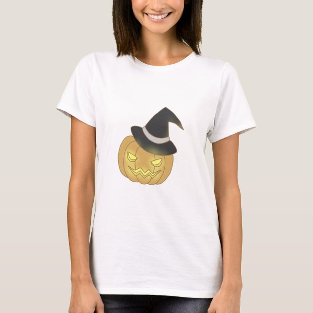Halloween Pumpkin Dam-Shirt T Shirt (Framsida)
