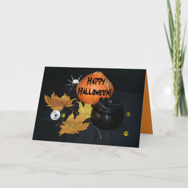 Halloween Pumpkin-dekoration Helgkort (Framsida)